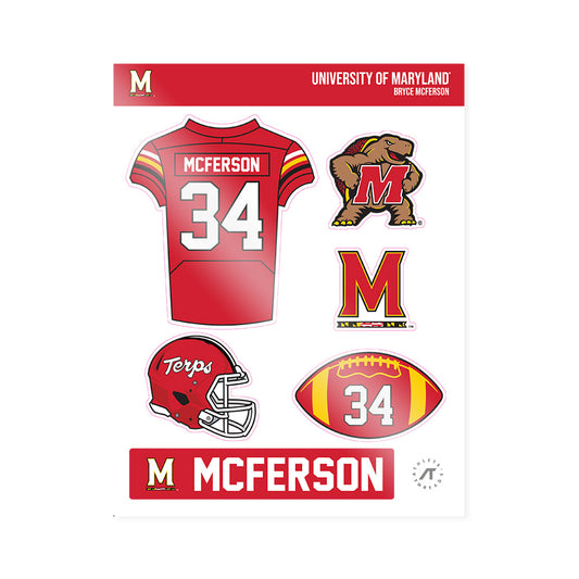 Maryland - NCAA Football : Bryce McFerson - Sticker Sheet-0