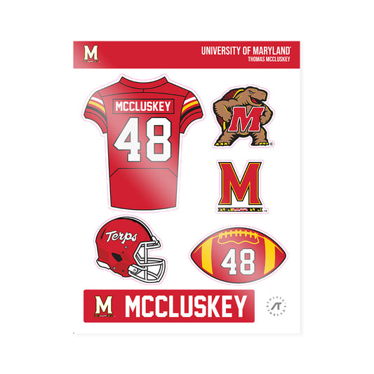 Maryland - NCAA Football : Thomas McCluskey - Sticker Sheet-0