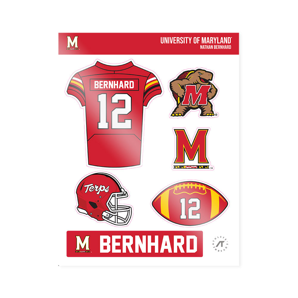 Maryland - NCAA Football : Nathan Bernhard - Sticker Sheet-0