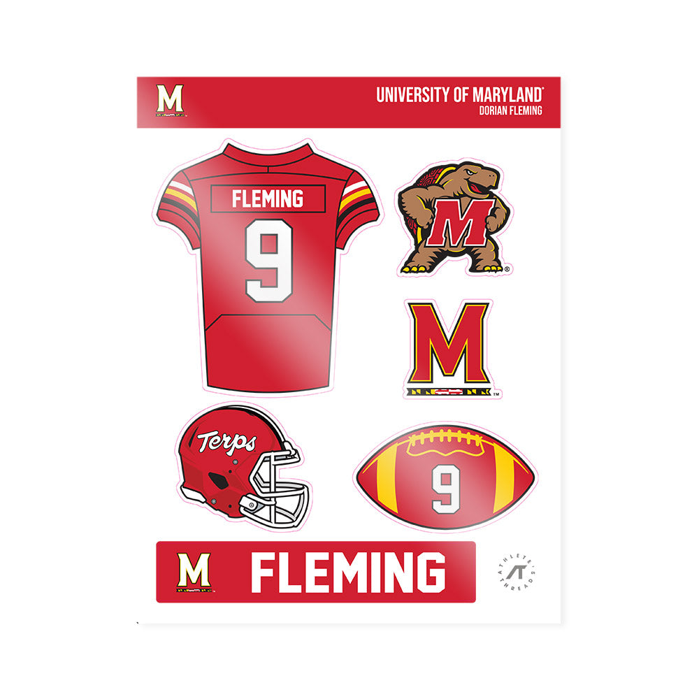 Maryland - NCAA Football : Dorian Fleming - Sticker Sheet-0