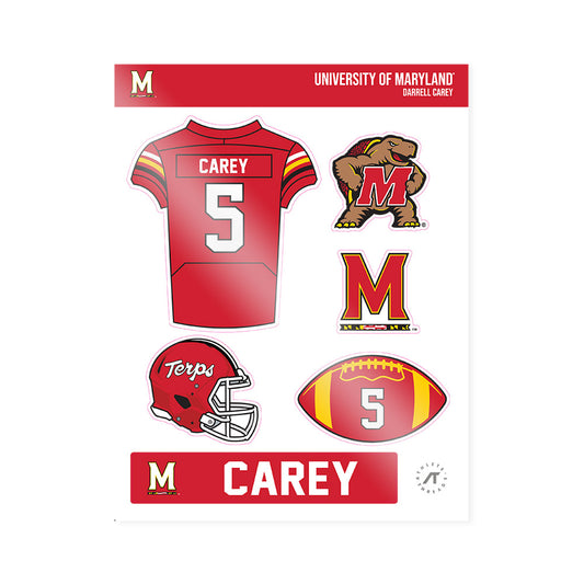 Maryland - NCAA Football : Darrell Carey - Sticker Sheet-0