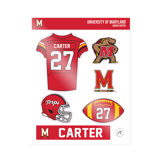 Maryland - NCAA Football : Kaden Carter - Sticker Sheet-0