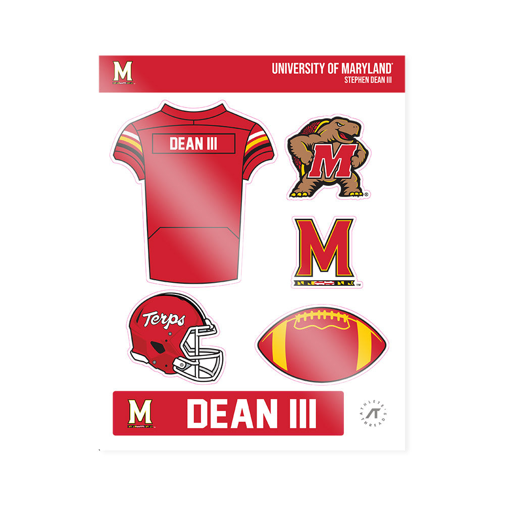 Maryland - NCAA Football : Stephen Dean III - Sticker Sheet-0