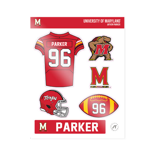 Maryland - NCAA Football : Jayvon Parker - Sticker Sheet-0