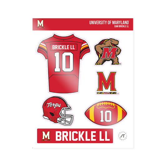 Maryland - NCAA Football : Cam Brickle ll - Sticker Sheet-0
