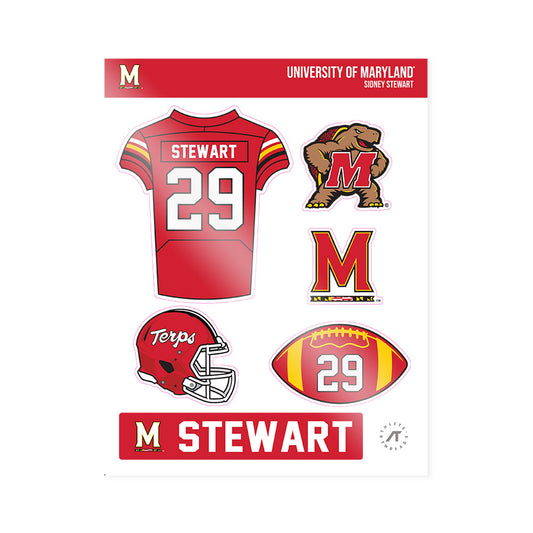 Maryland - NCAA Football : Sidney Stewart - Sticker Sheet-0