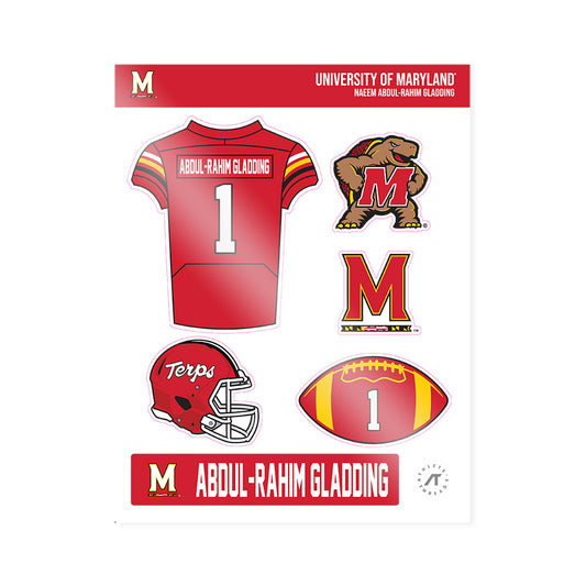 Maryland - NCAA Football : Naeem Abdul-Rahim Gladding - Sticker Sheet-0