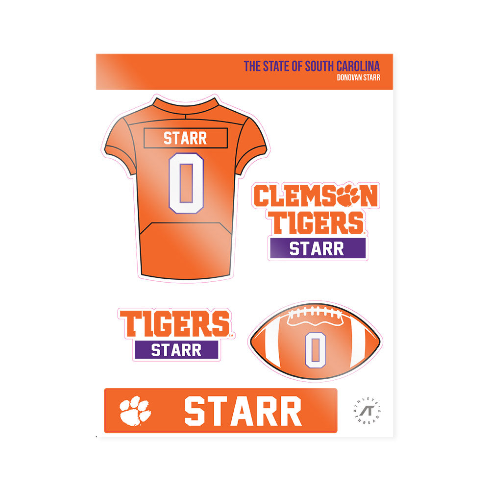 Clemson - NCAA Football : Donovan Starr - Sticker Sheet-0