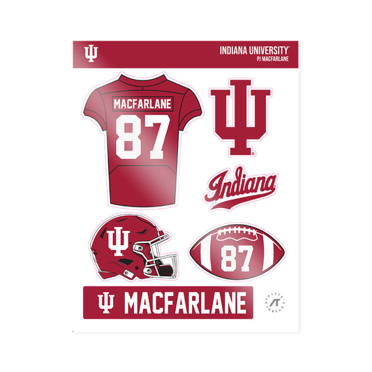 Indiana - NCAA Football : Pj Macfarlane - Sticker Sheet-0