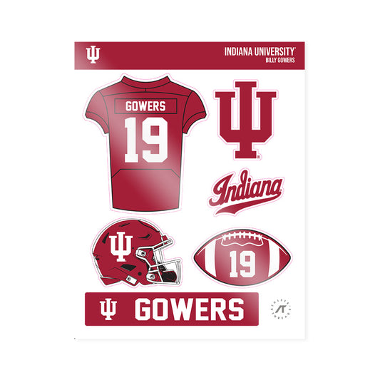 Indiana - NCAA Football : Billy Gowers - Sticker Sheet-0