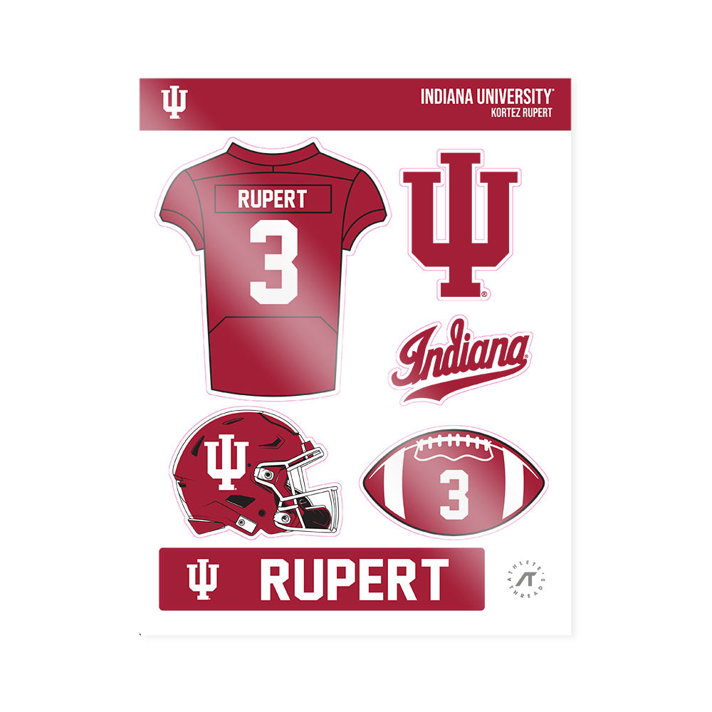 Indiana - NCAA Football : Kortez Rupert - Sticker Sheet-0