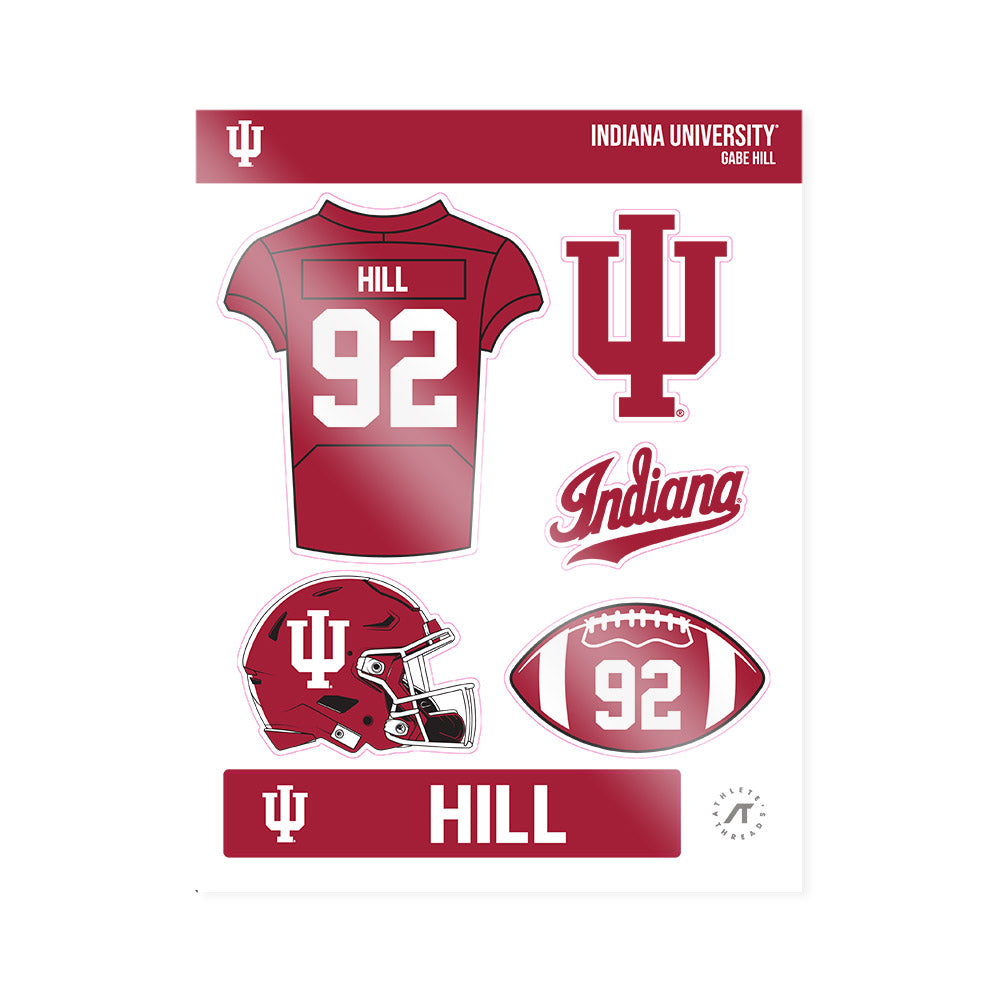 Indiana - NCAA Football : Gabe Hill - Sticker Sheet-0