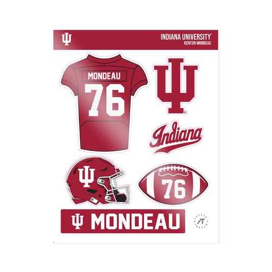 Indiana - NCAA Football : Kenton Mondeau - Sticker Sheet-0