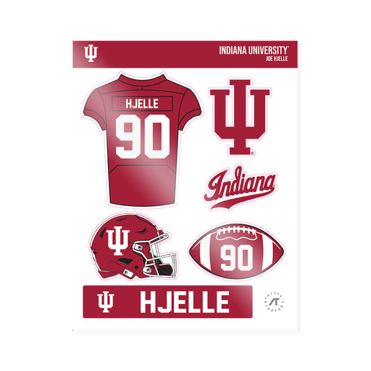 Indiana - NCAA Football : Joe Hjelle - Sticker Sheet-0