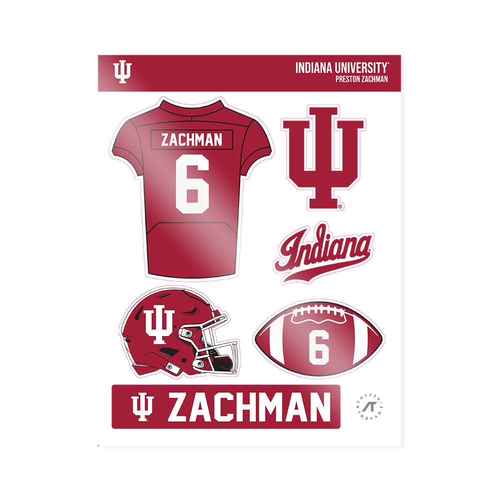 Indiana - NCAA Football : Preston Zachman - Sticker Sheet-0