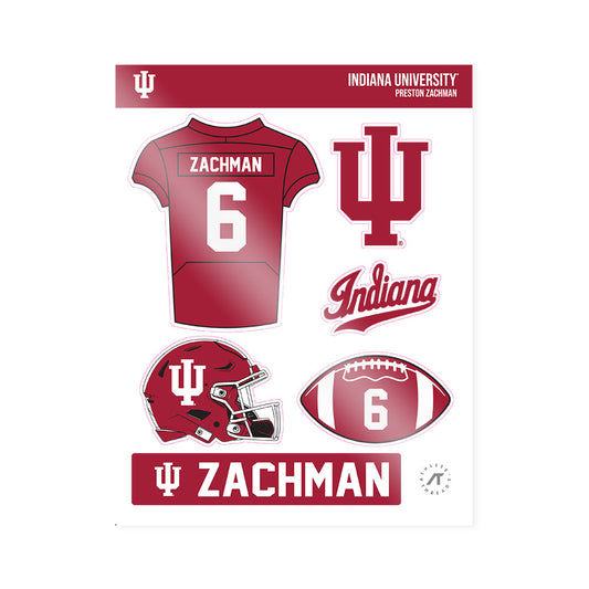 Indiana - NCAA Football : Preston Zachman - Sticker Sheet-0
