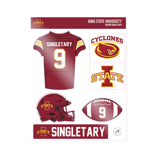 Iowa State - NCAA Football : Jaheim Singletary - Sticker Sheet-0
