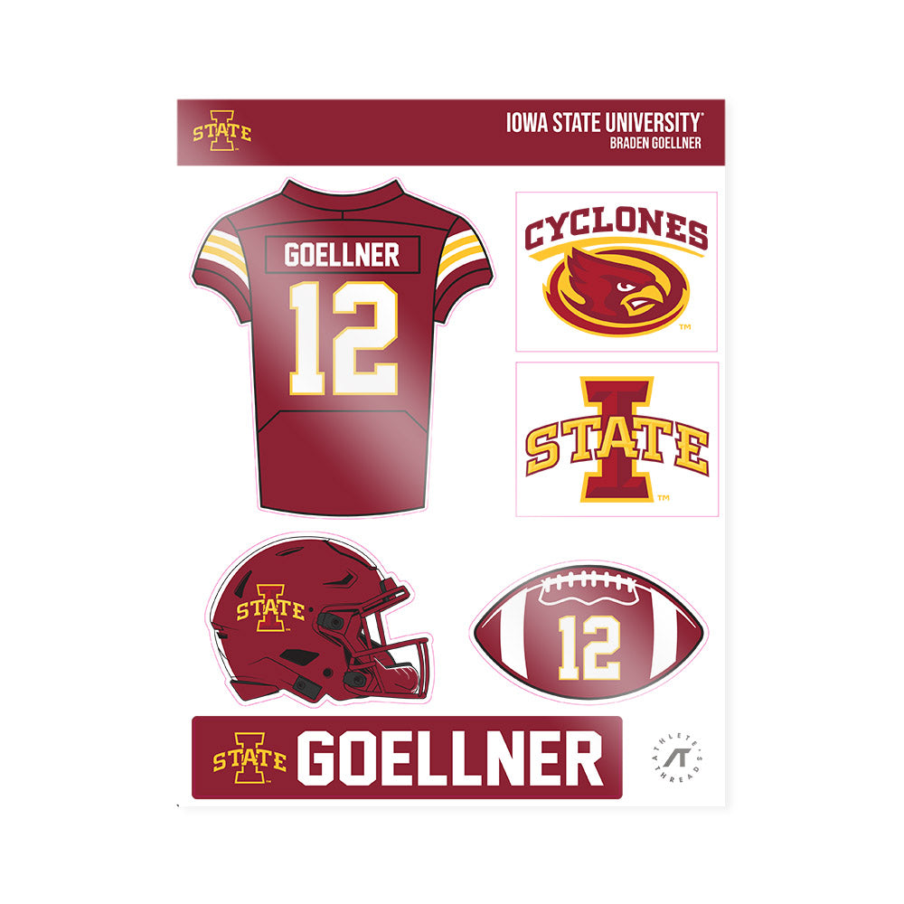 Iowa State - NCAA Football : Braden Goellner - Sticker Sheet-0