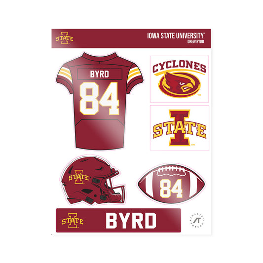 Iowa State - NCAA Football : Drew Byrd - Sticker Sheet-0