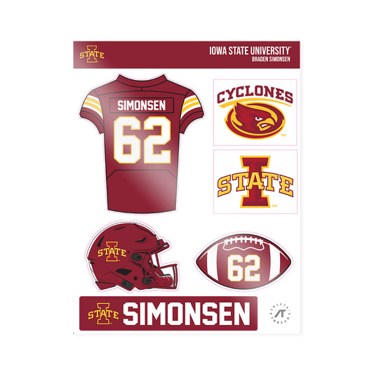 Iowa State - NCAA Football : Braden Simonsen - Sticker Sheet-0