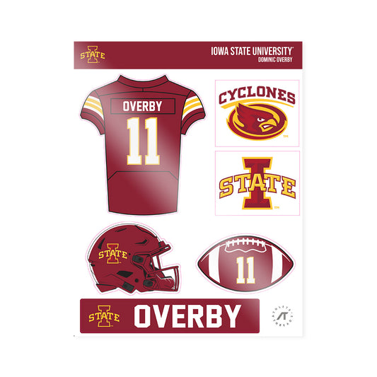 Iowa State - NCAA Football : Dominic Overby - Sticker Sheet-0