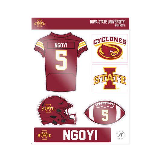 Iowa State - NCAA Football : Beni Ngoyi - Sticker Sheet-0