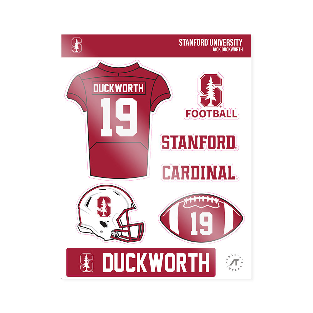 Stanford - NCAA Football : Jack Duckworth - Sticker Sheet-0
