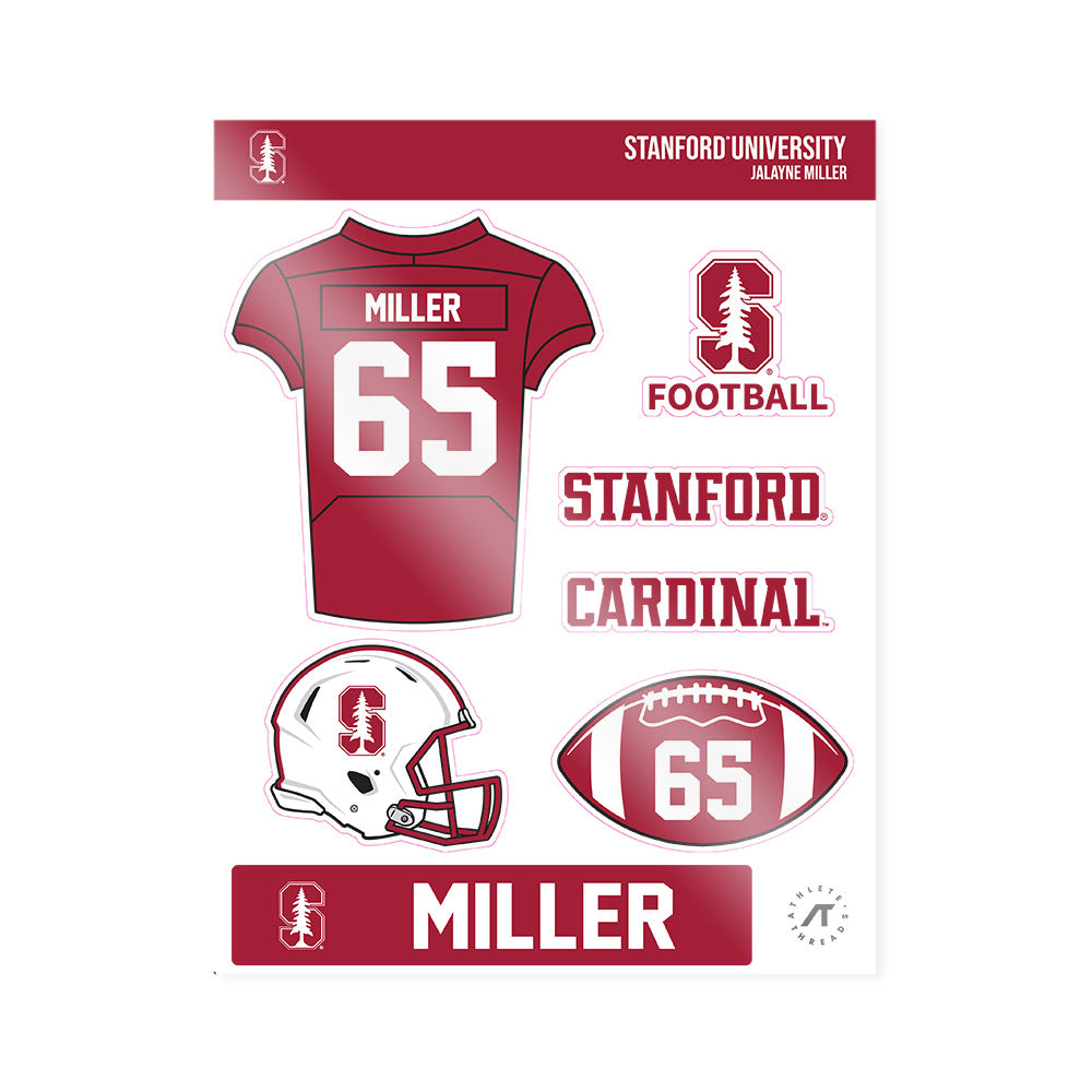 Stanford - NCAA Football : Jalayne Miller - Sticker Sheet-0