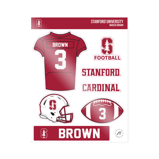 Stanford - NCAA Football : Marcus Brown - Sticker Sheet-0