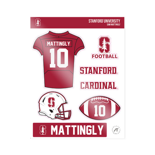 Stanford - NCAA Football : Sam Mattingly - Sticker Sheet-0