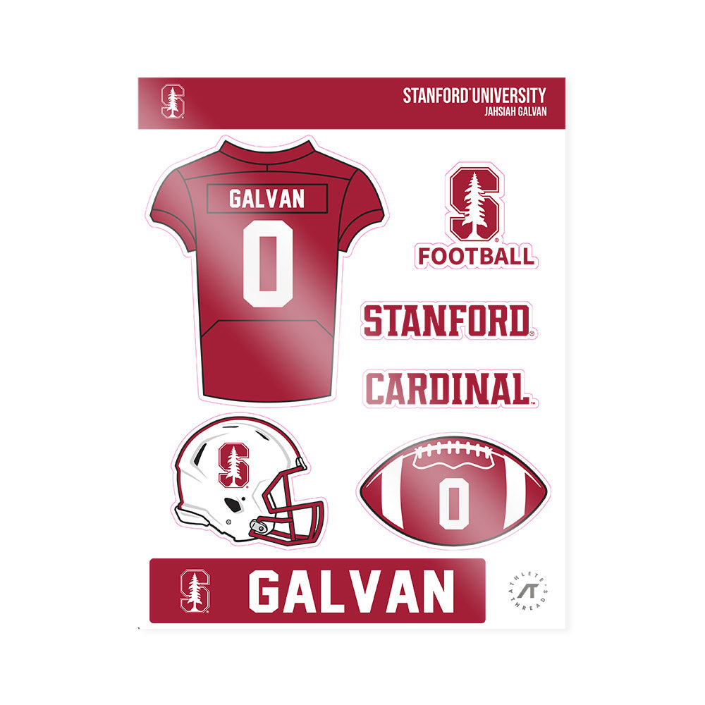 Stanford - NCAA Football : Jahsiah Galvan - Sticker Sheet-0
