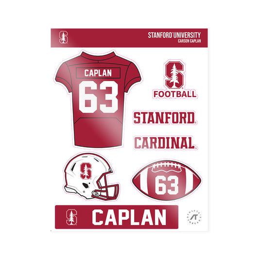 Stanford - NCAA Football : Carson Caplan - Sticker Sheet-0