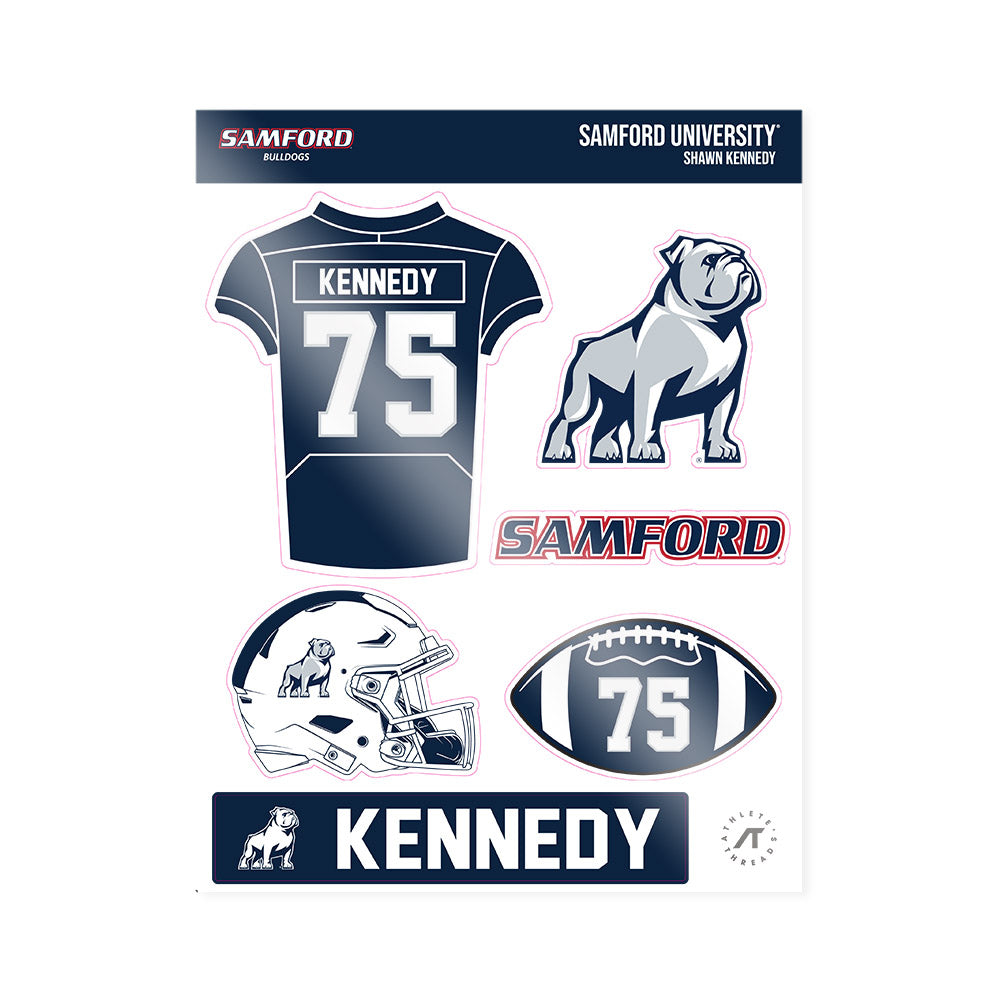Samford - NCAA Football : Shawn Kennedy - Sticker Sheet-0