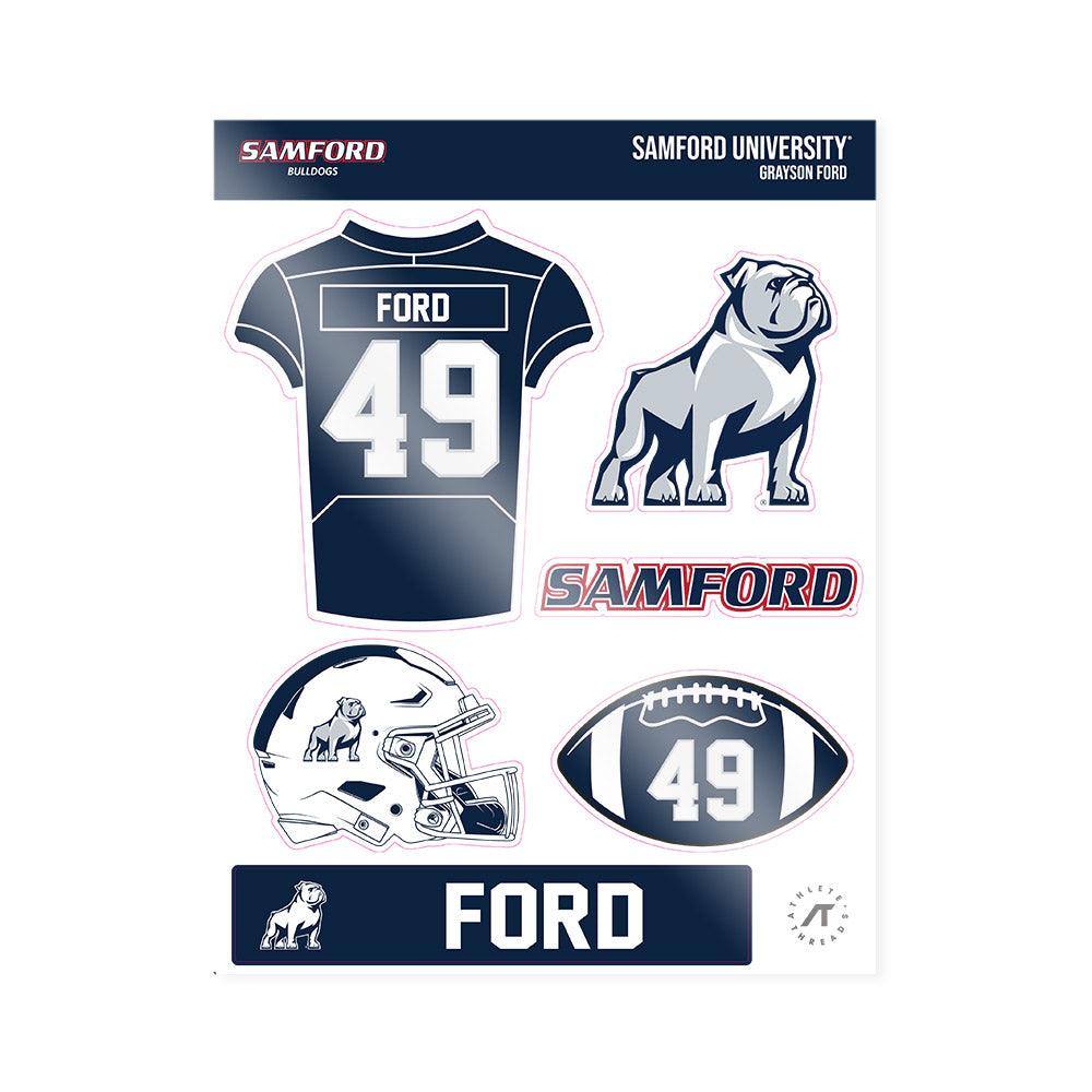 Samford - NCAA Football : Grayson Ford - Sticker Sheet-0