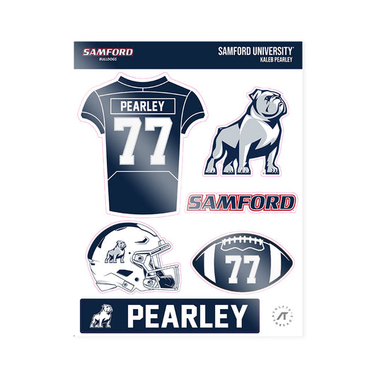 Samford - NCAA Football : Kaleb Pearley - Sticker Sheet-0