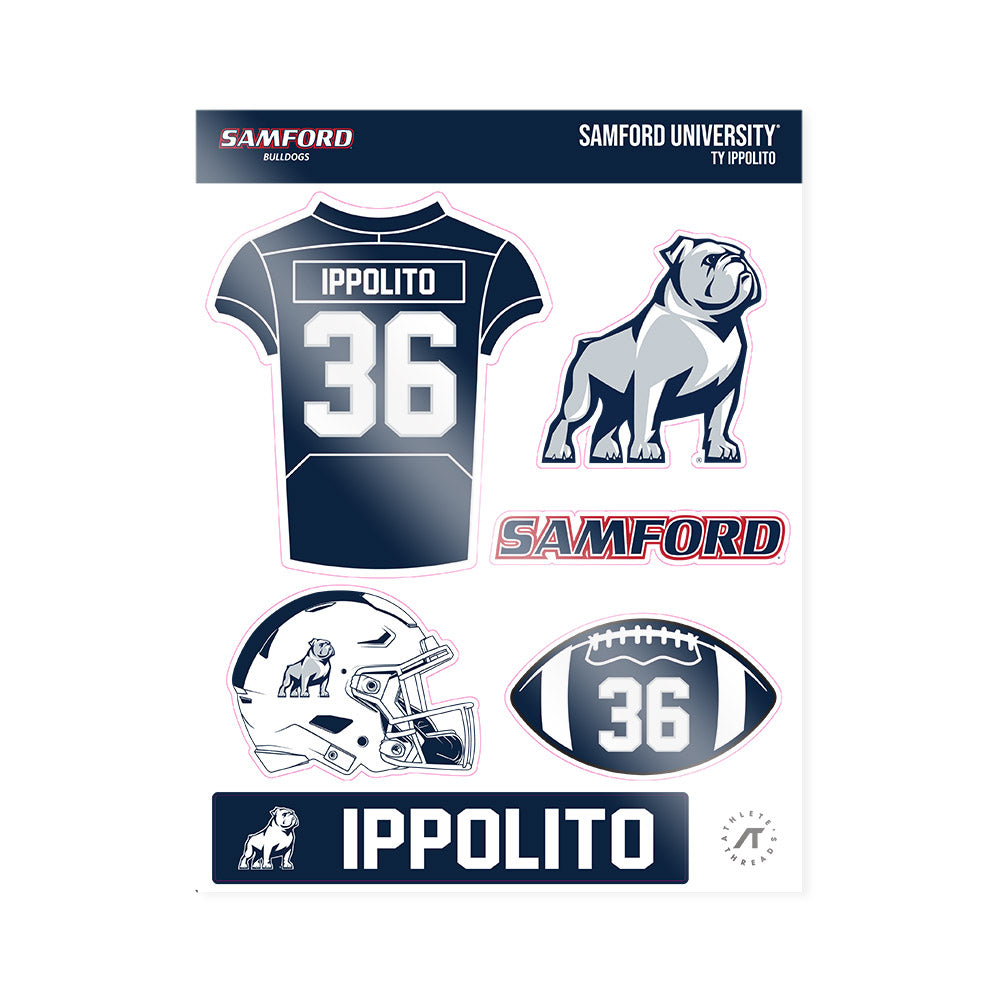 Samford - NCAA Football : Ty Ippolito - Sticker Sheet-0