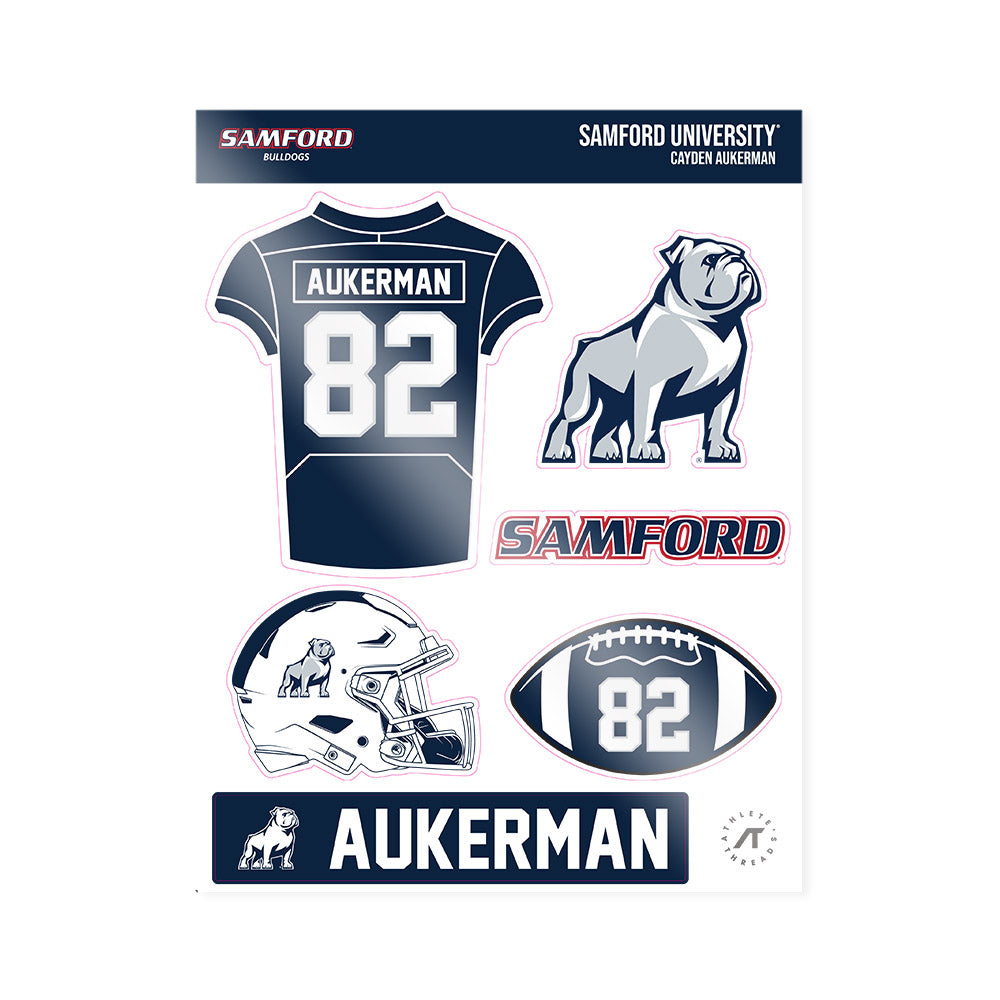 Samford - NCAA Football : Cayden Aukerman - Sticker Sheet-0