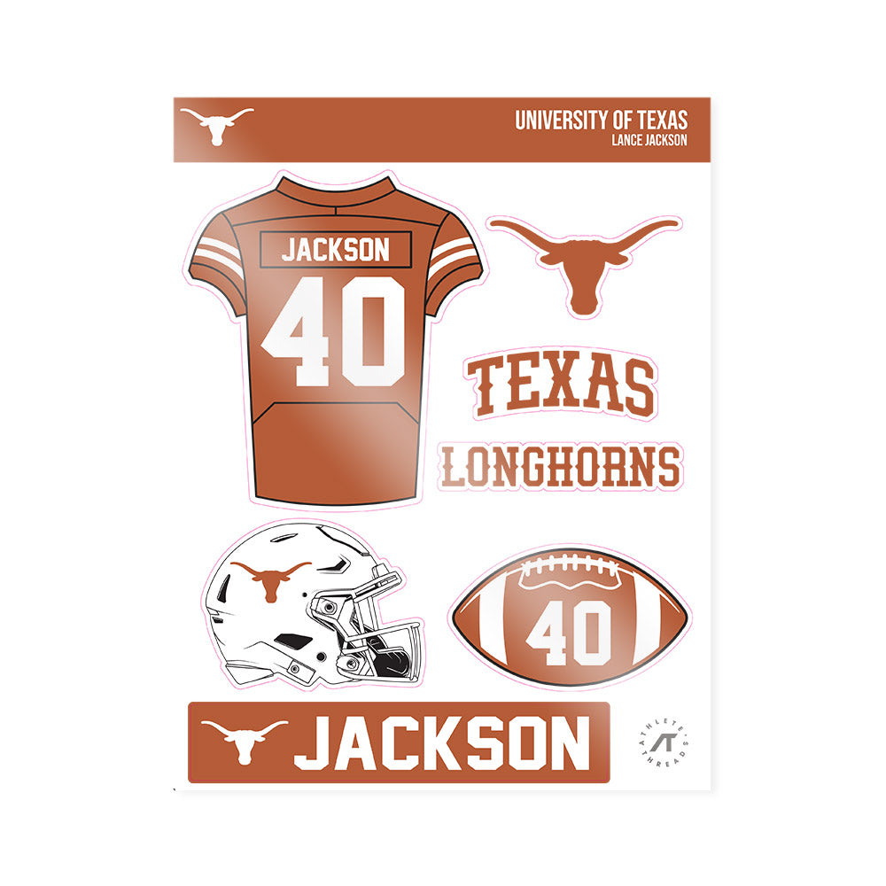 Texas - NCAA Football : Lance Jackson - Sticker Sheet-1