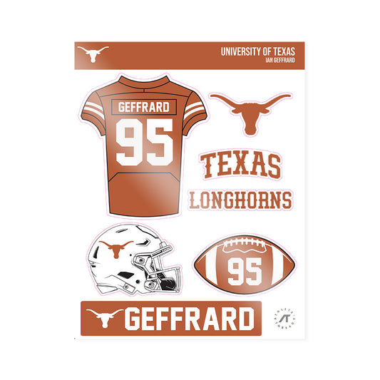 Texas - NCAA Football : Ian Geffrard - Sticker Sheet-0