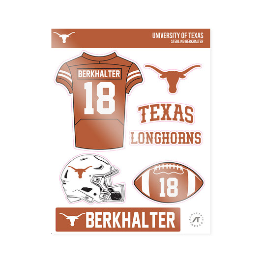Texas - NCAA Football : Sterling Berkhalter - Sticker Sheet-0