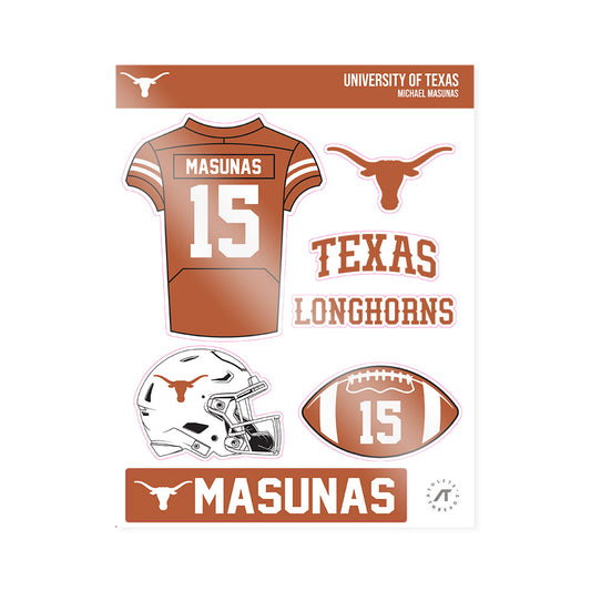 Texas - NCAA Football : Michael Masunas - Sticker Sheet-0