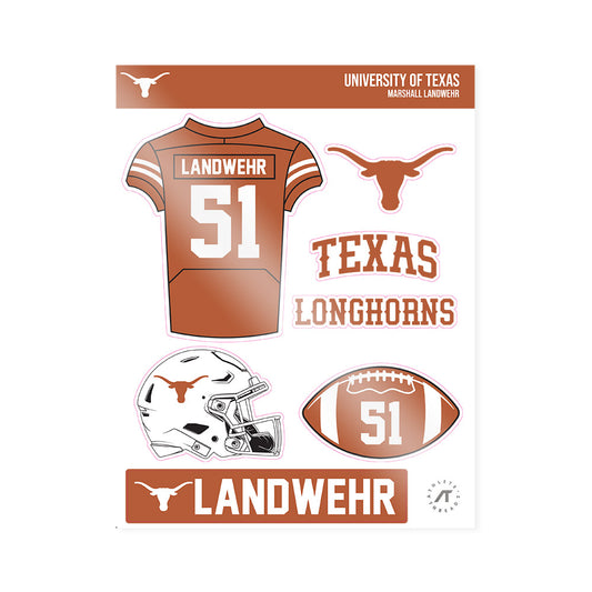Texas - NCAA Football : Marshall Landwehr - Sticker Sheet-0