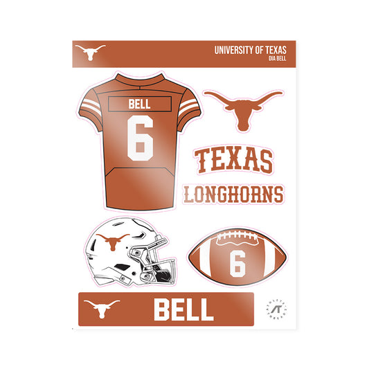 Texas - NCAA Football : Dia Bell - Sticker Sheet-0