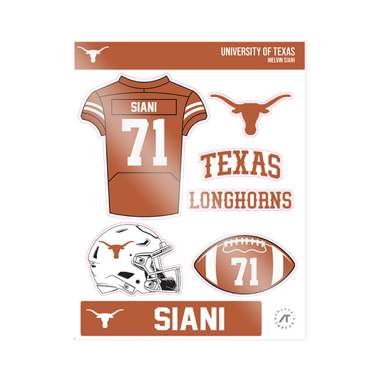 Texas - NCAA Football : Melvin Siani - Sticker Sheet-0
