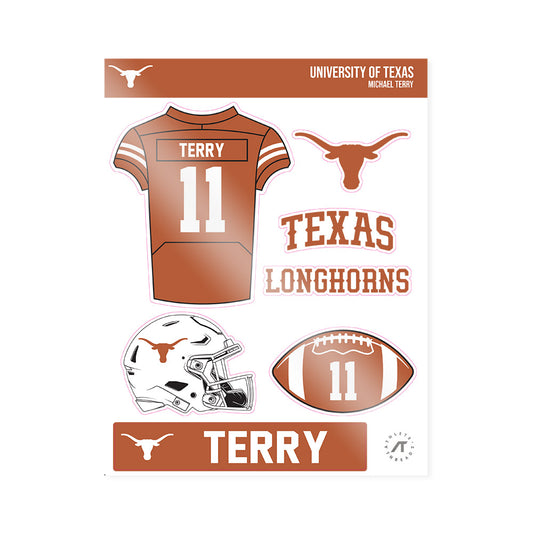 Texas - NCAA Football : Michael Terry - Sticker Sheet-0