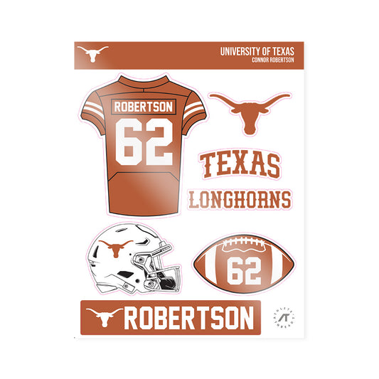Texas - NCAA Football : Connor Robertson - Sticker Sheet-0