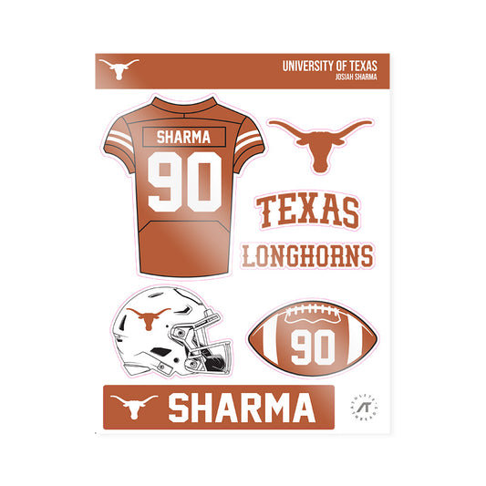 Texas - NCAA Football : Josiah Sharma - Sticker Sheet-0