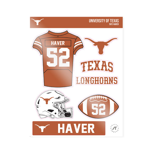 Texas - NCAA Football : Tate Haver - Sticker Sheet-0