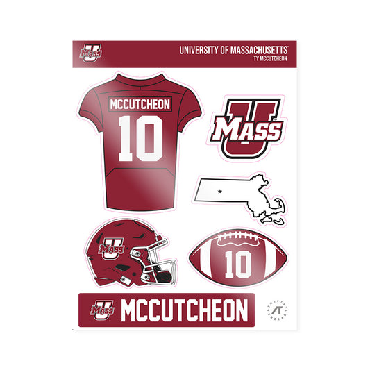 UMass - NCAA Football : Ty Mccutcheon - Sticker Sheet-0