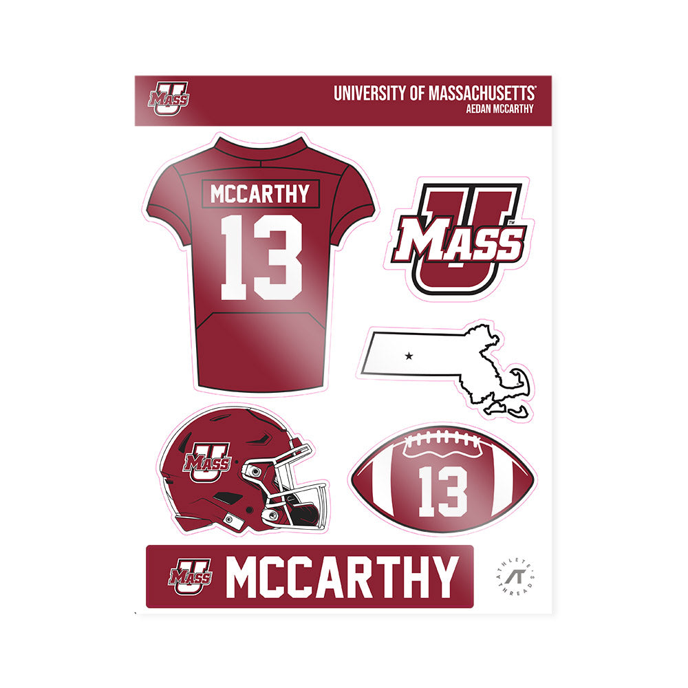 UMass - NCAA Football : Aedan McCarthy - Sticker Sheet-0